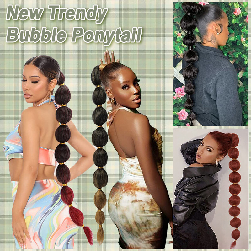 Braid Ponytail Extension w/ Elastic Tie Straight Wrap Around Braid Pony Tail 34″