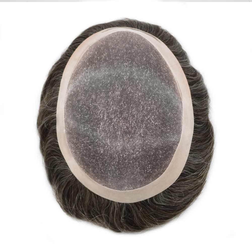Hair System ReplacementHairpiece Fine Mono Poly Skin Around Mens Toupee