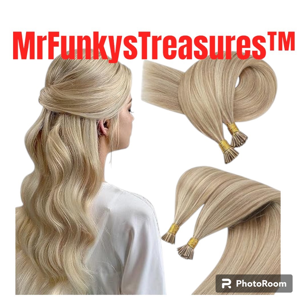 Sunny Hair Halo Extensions Blonde with Highlights Hair 20 Inch #P18/613 50g