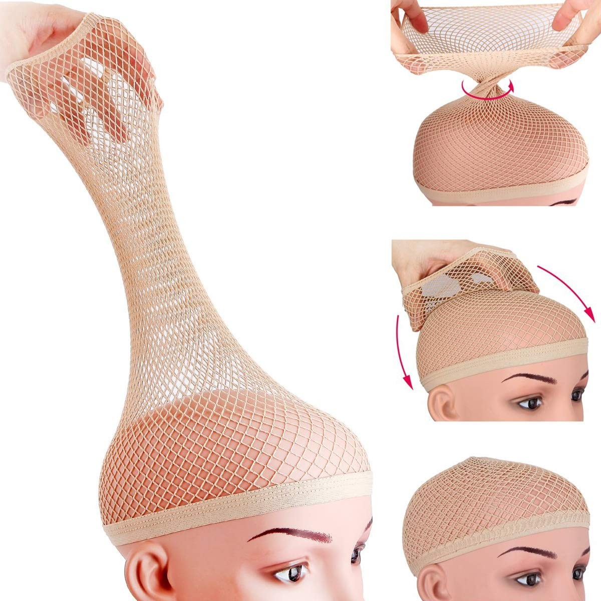Comfortable 2-Piece Wig Caps – Breathable Design for All-Day Wear, Nude Color