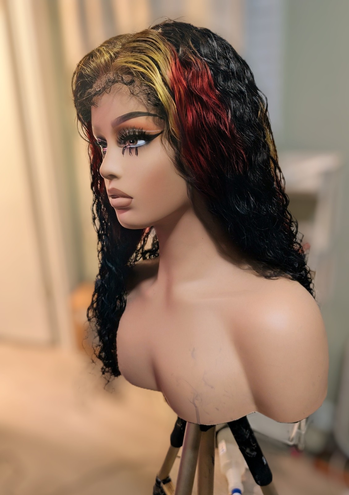 KINKY EDGES WEAR AND GO BURMESE CURLY Virgin Lace Front Wig Human