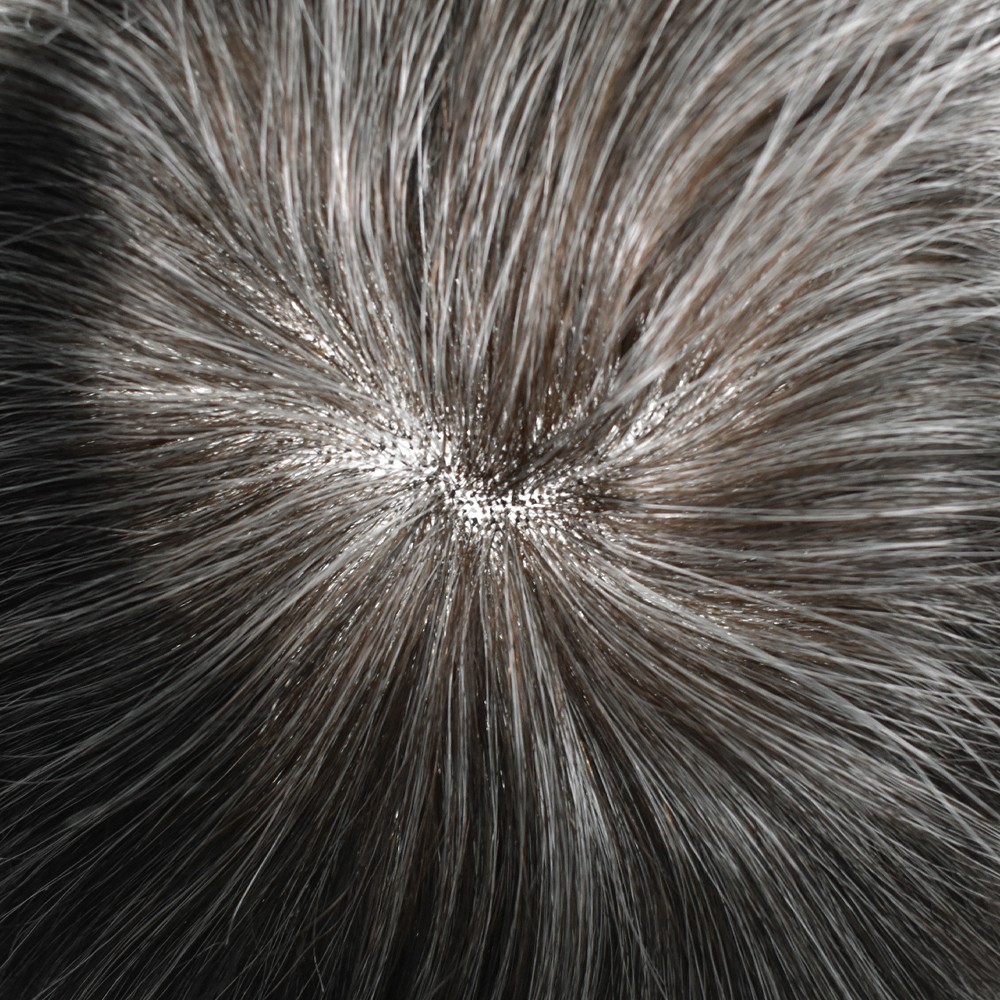 Mens Toupee Full French Lace Human Hair System Natural Bleached Knots Hairpiece