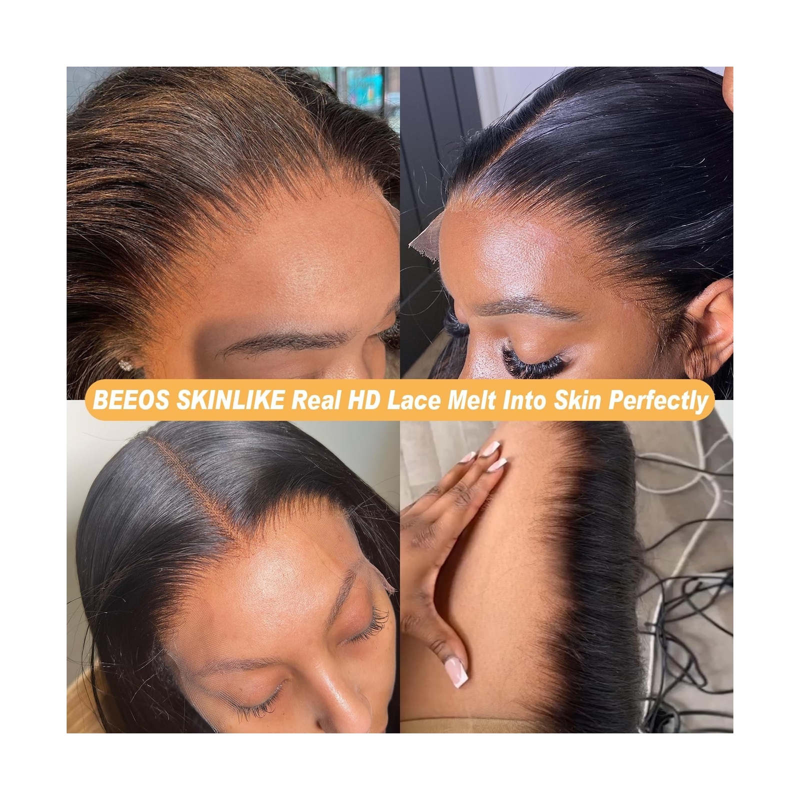 BEEOS SKINLIKE 5×5 HD Lace Closure Only, Deep Wave 0.10mm Ultra-thin Undetect…