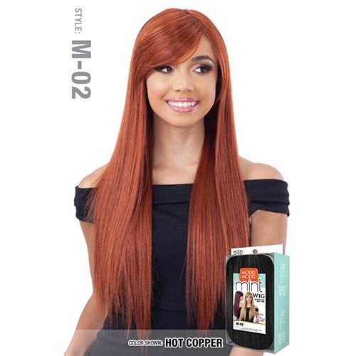 Straight with Swoop bang style wig in special colors-M-02