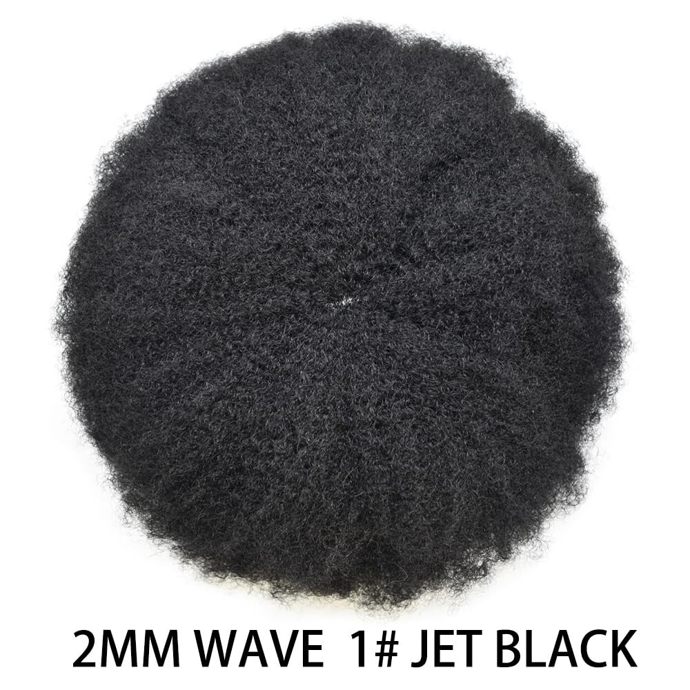 US Afro Kinky Curly Mens Toupee Black Men Hair Units Replacement System Durable