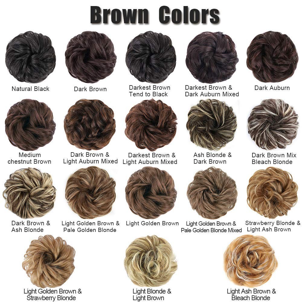 Lightweight Messy Bun Hair Extensions – Curly Chignon for Special Occasions