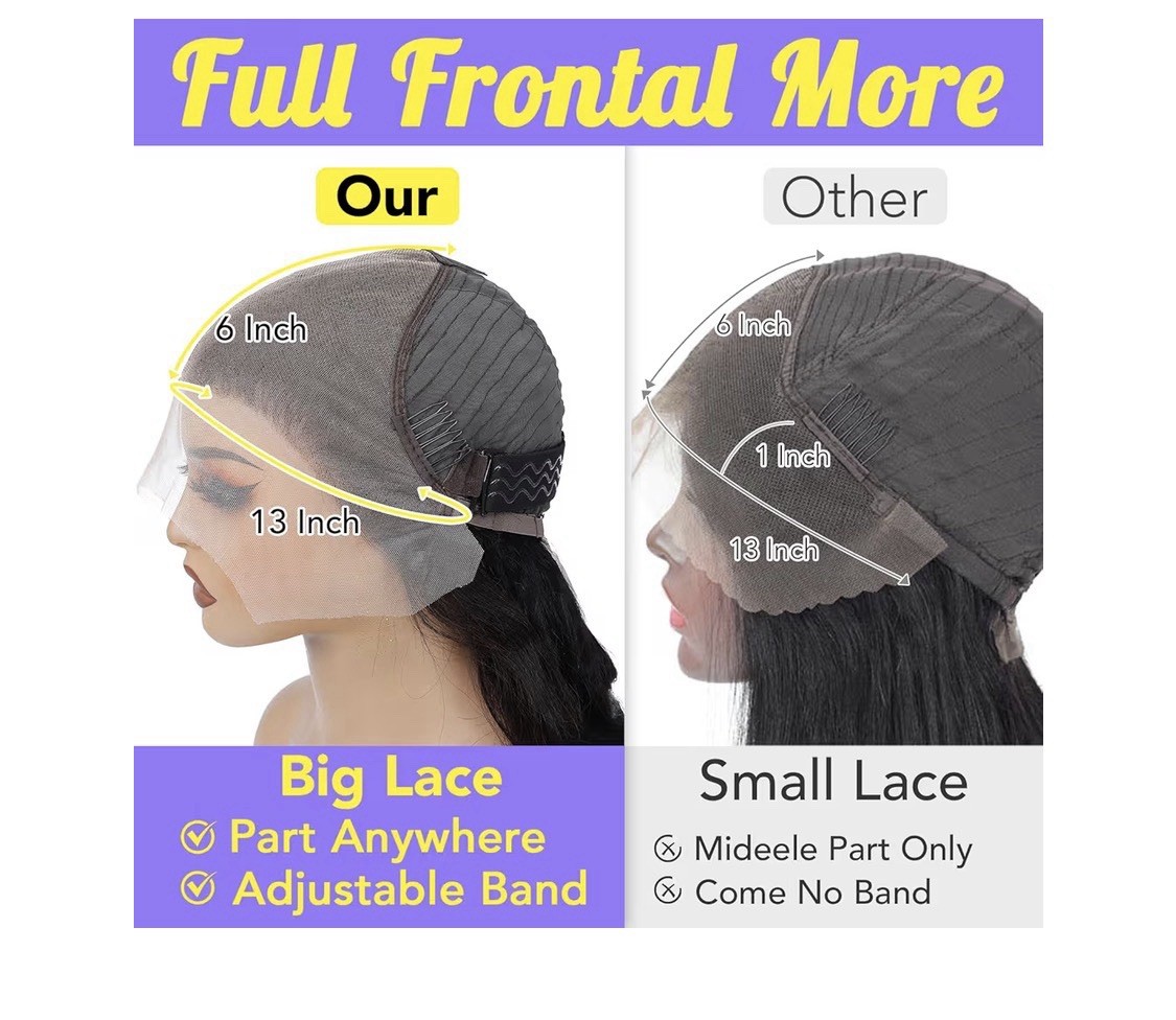 13×6 Lace Front Wigs Human Hair 200% Density Straight Human Hair Wig 22 Inch Str