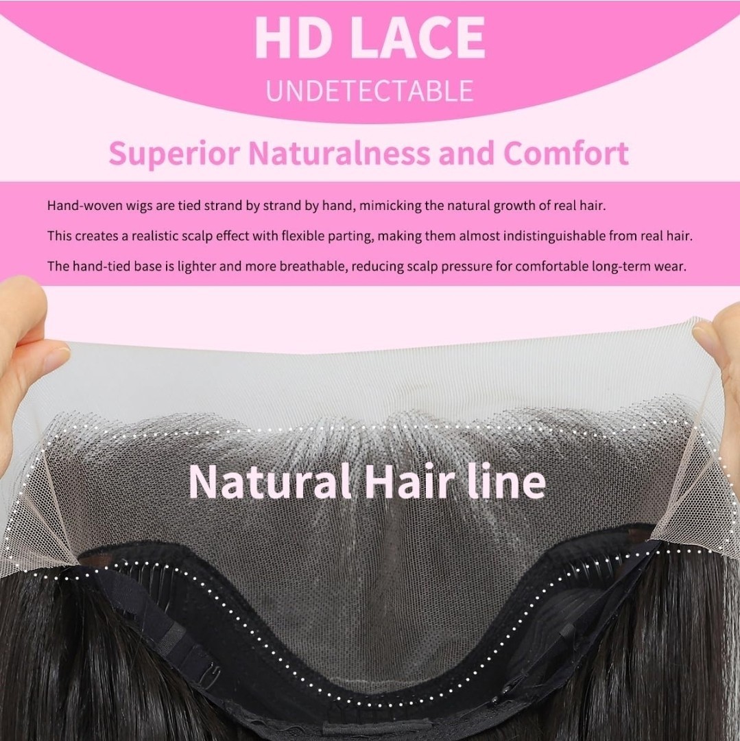 HD Lace Front Wig Human Hair Blend Highlights Wavy Curly Honey BROWN Blonde