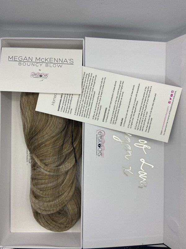 MEGAN MCKENNA’S BOUNCY BLOW BY EASILOCKS 2-IN-1 HAIR 14″ 70G 22″ 110G ASH BLONDE