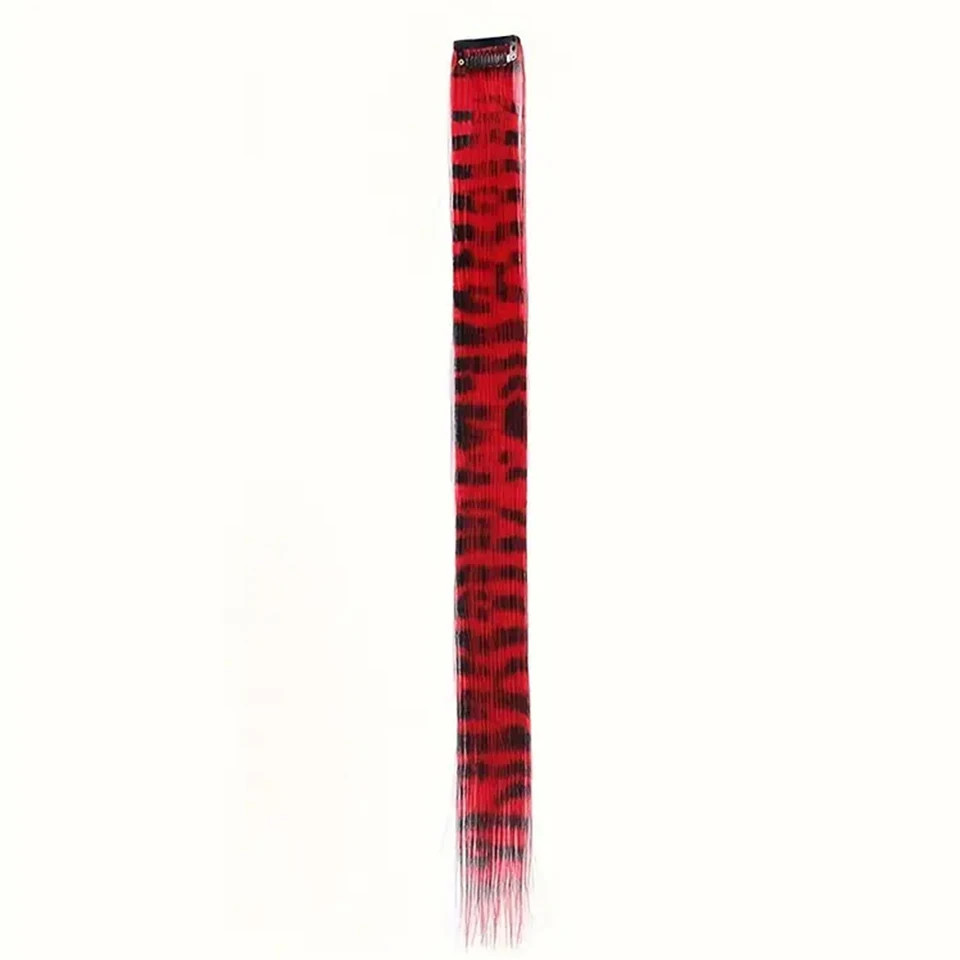 Colorful Feather Clip In Hair Extension One Piece Fake Hairpiece For Women Party