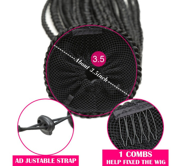 1 pc Box Braids Ponytail Hairpiece Drawstring Clip in Hair Extensions for Women