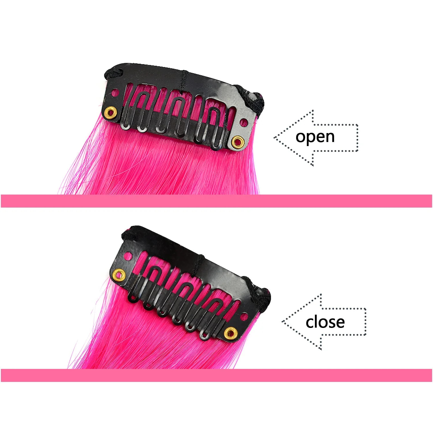 12 Pcs Colored Clip in Hair Extensions 22 Inch Curly Synthetic Colored Hairpiece