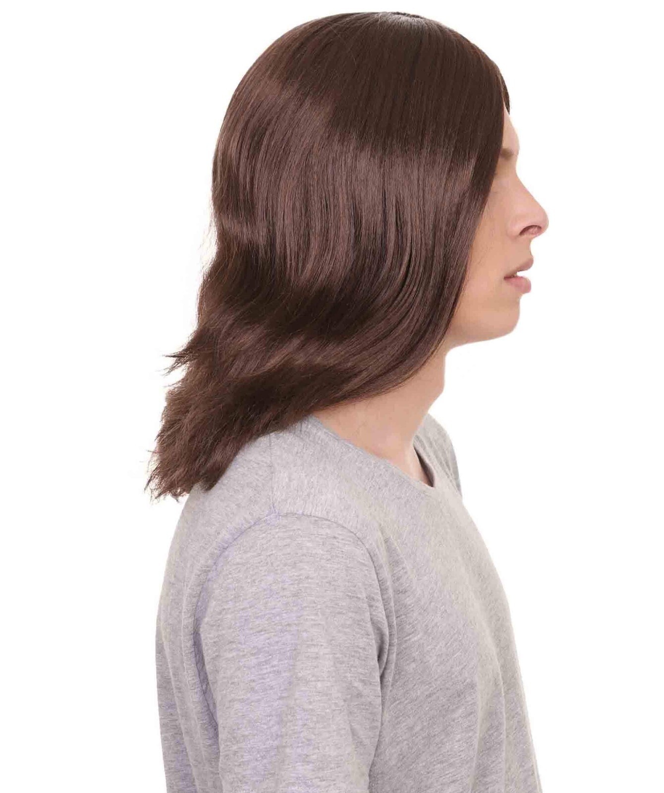Hollywood Mens Rocker Pop Star Cosplay Wig Premium Breathable Capless Cap HM-214