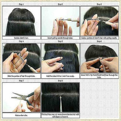 200 Deep Wave Curly I Stick Tip Micro Beads Remy Human Hair Extension Dark Brown