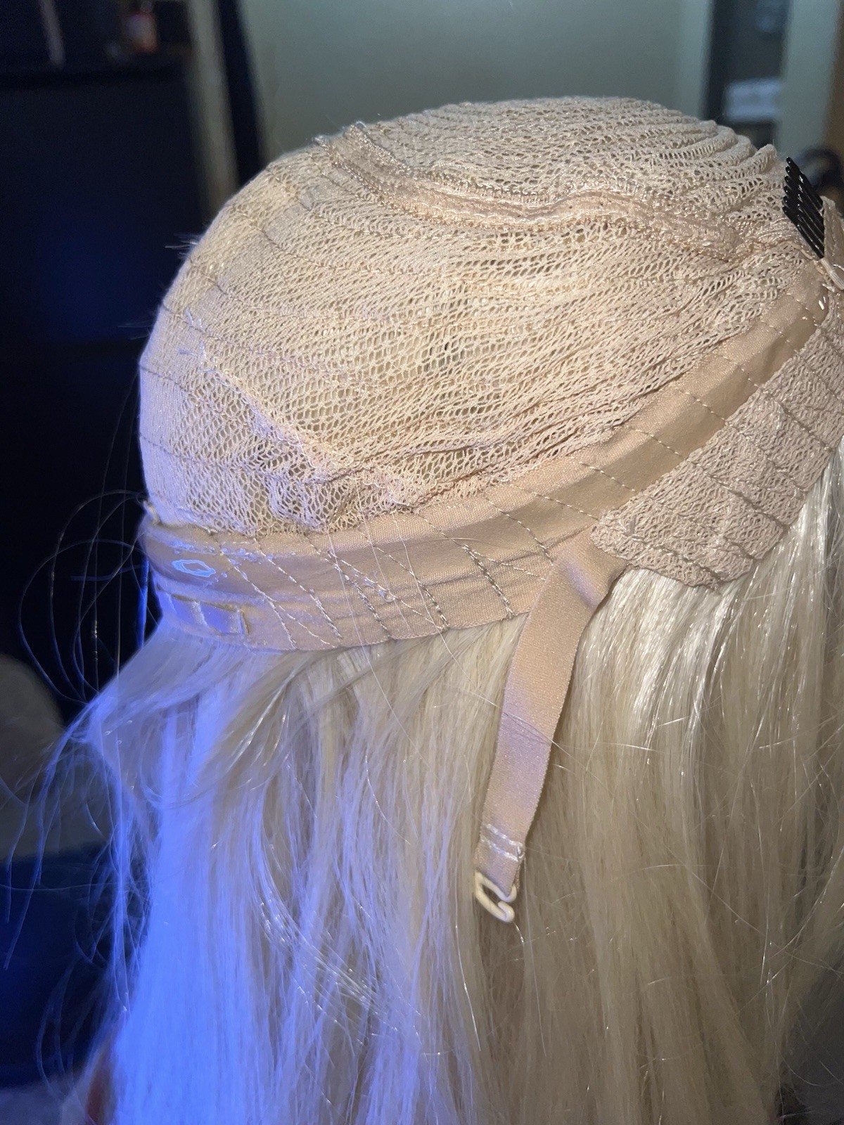 LONG 28” Blonde 613 FULL HAIR WIG WITH FULL BANGS/HEAT OK HANDTIED CAP NEW