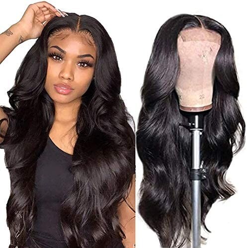 Body Wave Lace Front Wigs Human Hair Pre Plucked Bleached Knots, 150 Density