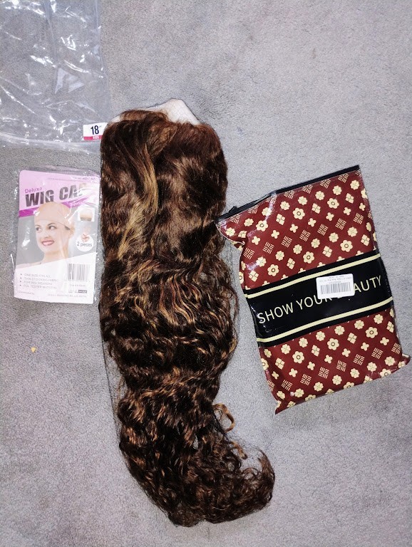 ZZMDS 13×6 4/27 Deep Wave Lace Front Wig 18 Inch Ombre Color 220 Density