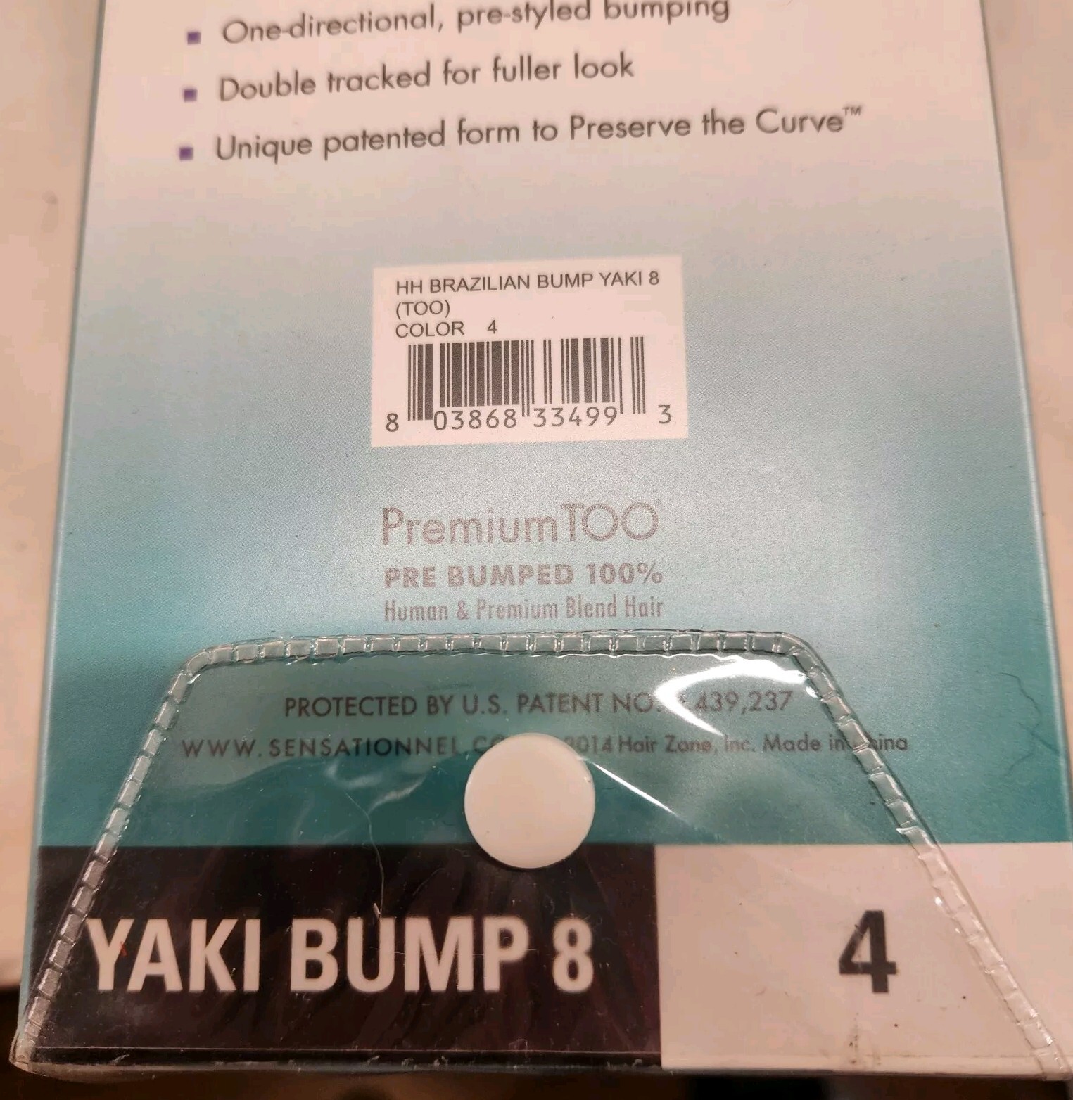2 PACK Sensationnel 8″ Premiumtoo Brazlian Yaki Bump 8 Color T1B/BU Hair Blend