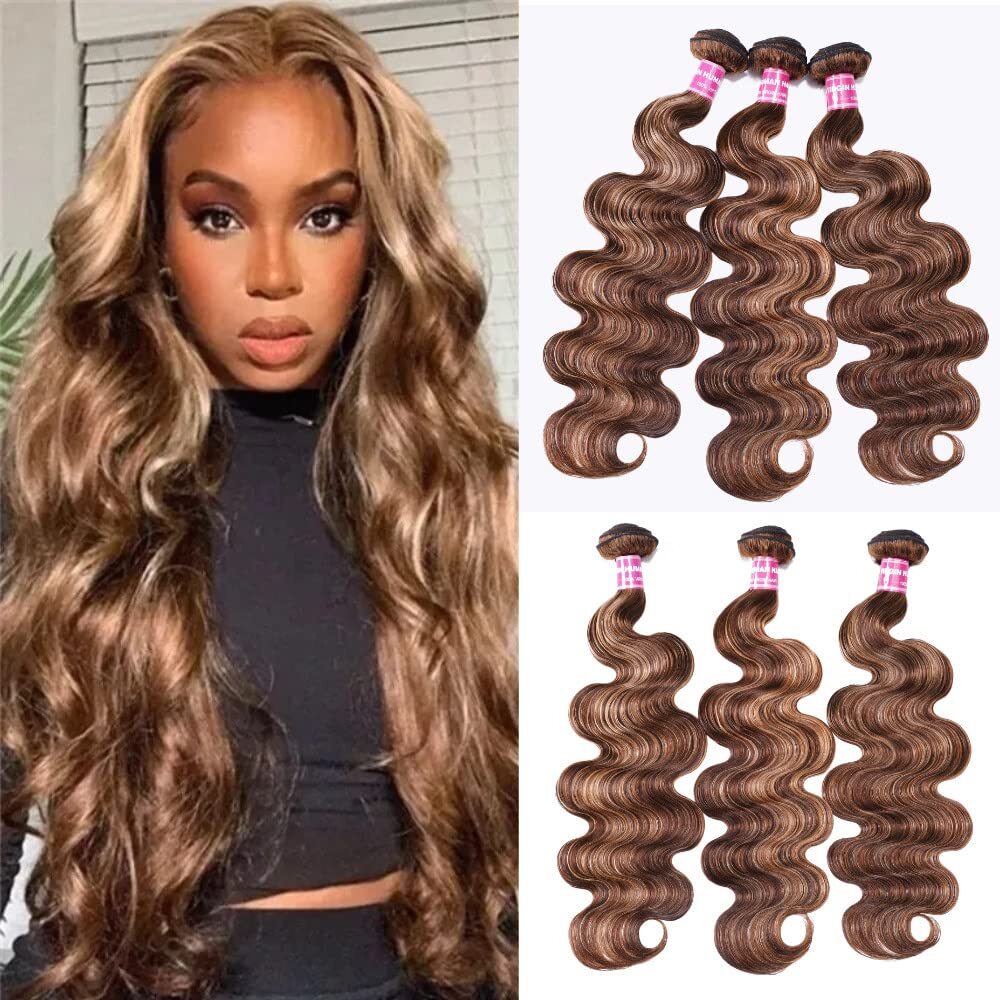 UNice Cambodian Highlights Blonde Body Wave Bundles Human Hair Extensions Weaves