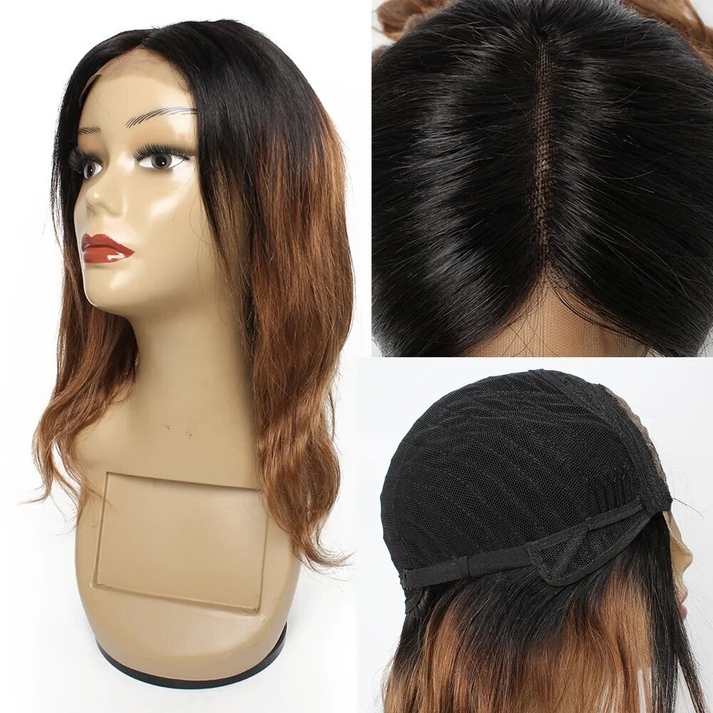 1B 30 Body Wave Wig Human Hair Wigs 4×4 Lace Closure Wig 4*1 T Middle Part Women