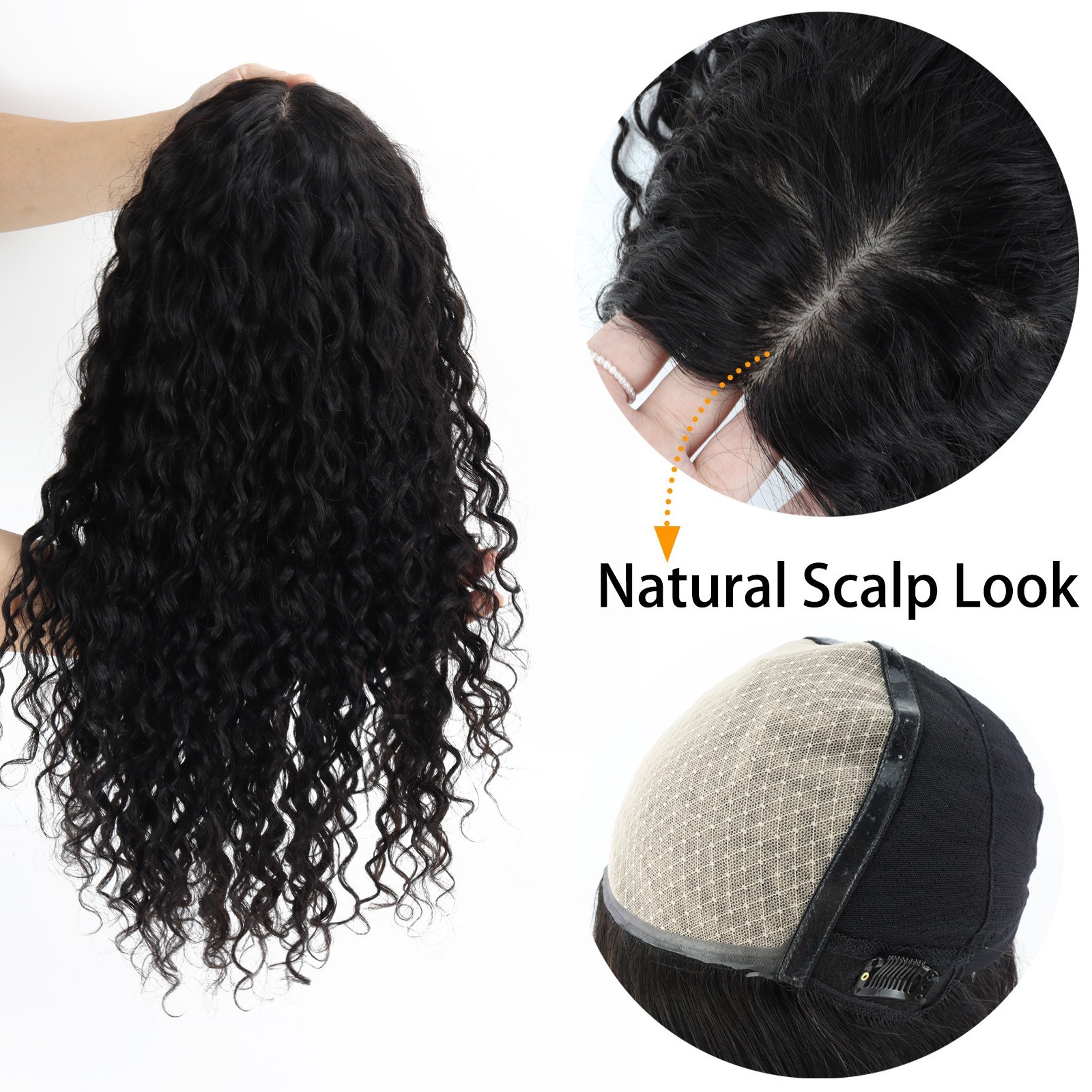 Curly 6×6 Silk Top Remy Human Hair Wig for Women Natural Breathable Wig