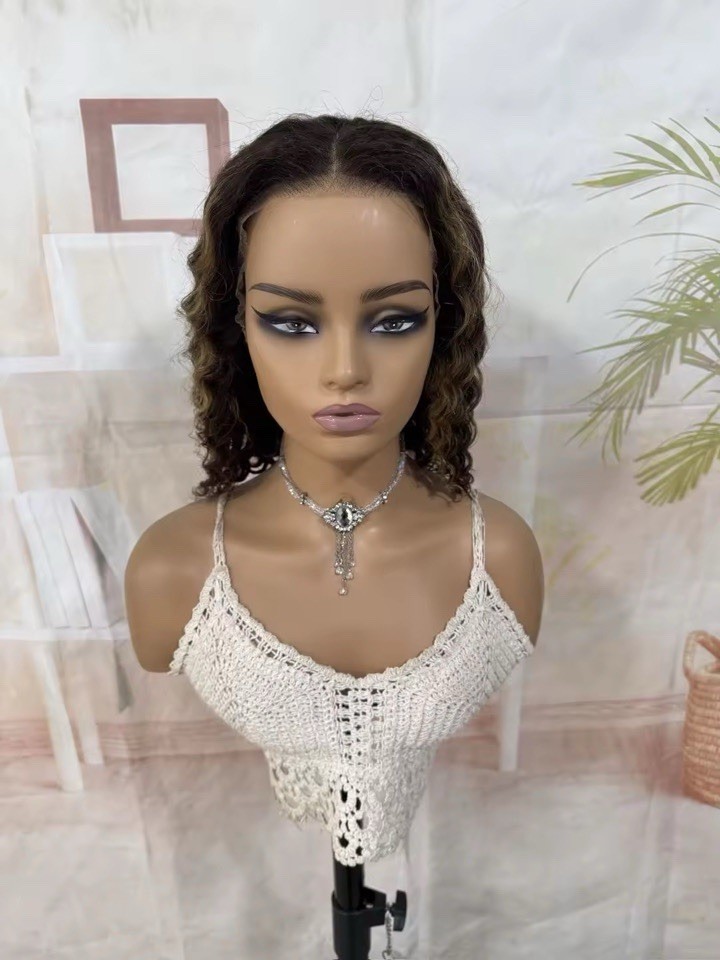 13×4 Wear and Go Glueless HDlace Wig Humanhair Pre-cut 180nsity Deep Wave