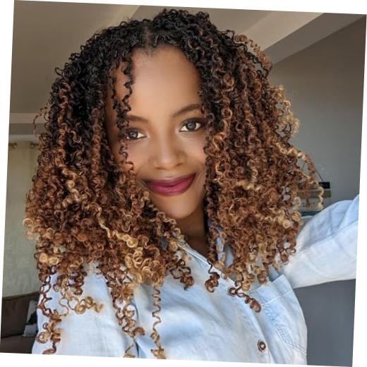 8 Packs Yanky Twist Crochet Hair Pre-looped Crochet 8 Inch (Pack of 8) 1B/30/27