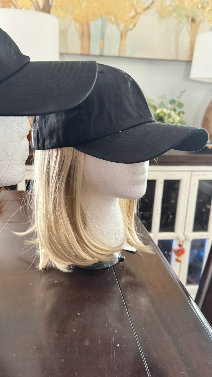 CLASSIC HAT WITH HAIR by HENRY MARGU, Black Baseball Cap *6 Colors *New*