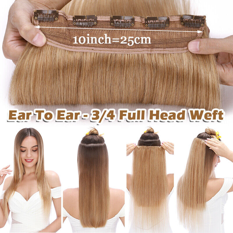 CLEARANCE One Piece Clip in Wavy Curly 100% Remy Human Hair Extensions Remy 24″
