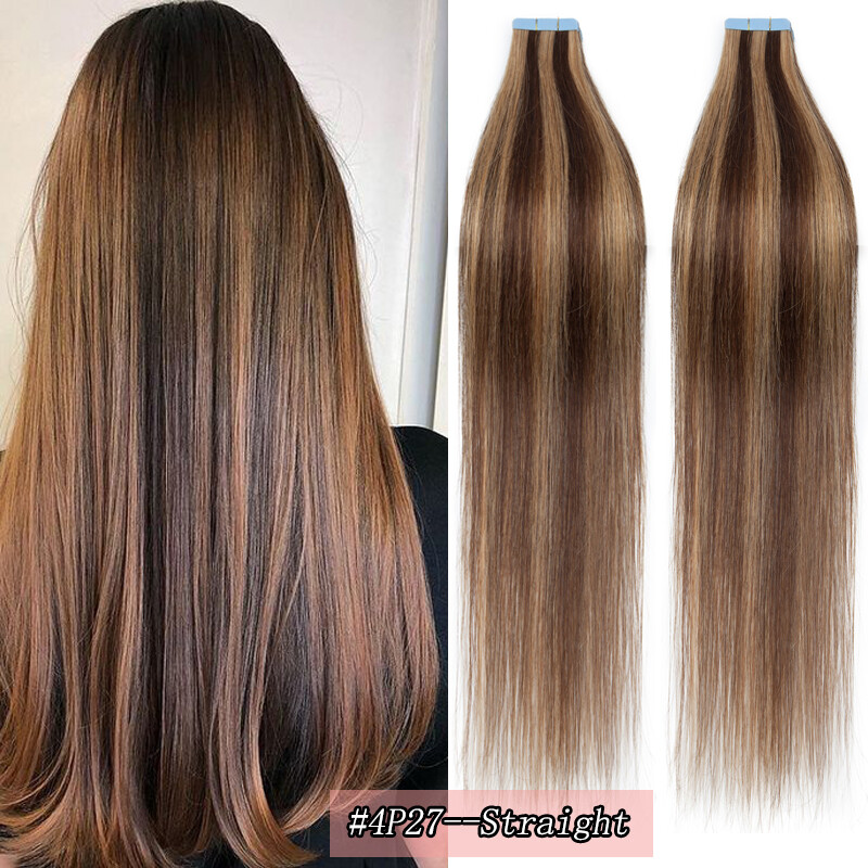 US 16″-22″ Body Wave Tape In Real Human Hair Extensions 10pcs/20pcs Full Head L4