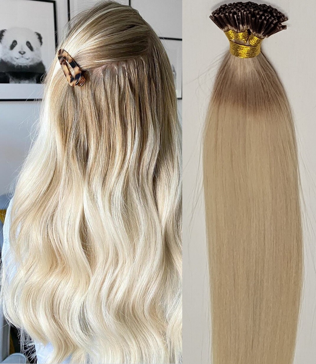 18″,22″ 100grs,125s,I Tip (Stick Tip) Fusion Human Hair Extensions T17/60