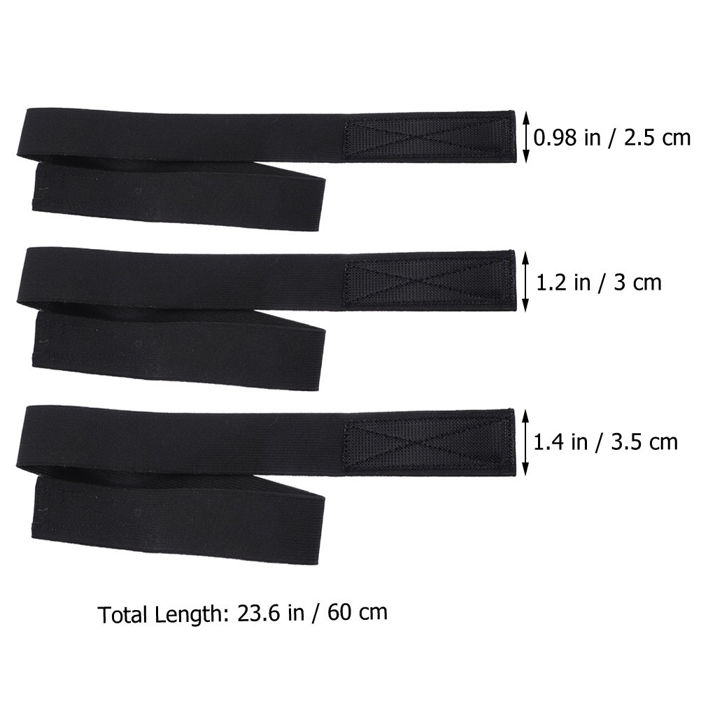 3Pcs Wigs Fixed Elastic Band Creative Headgear Band Black Elastic Wigs Band