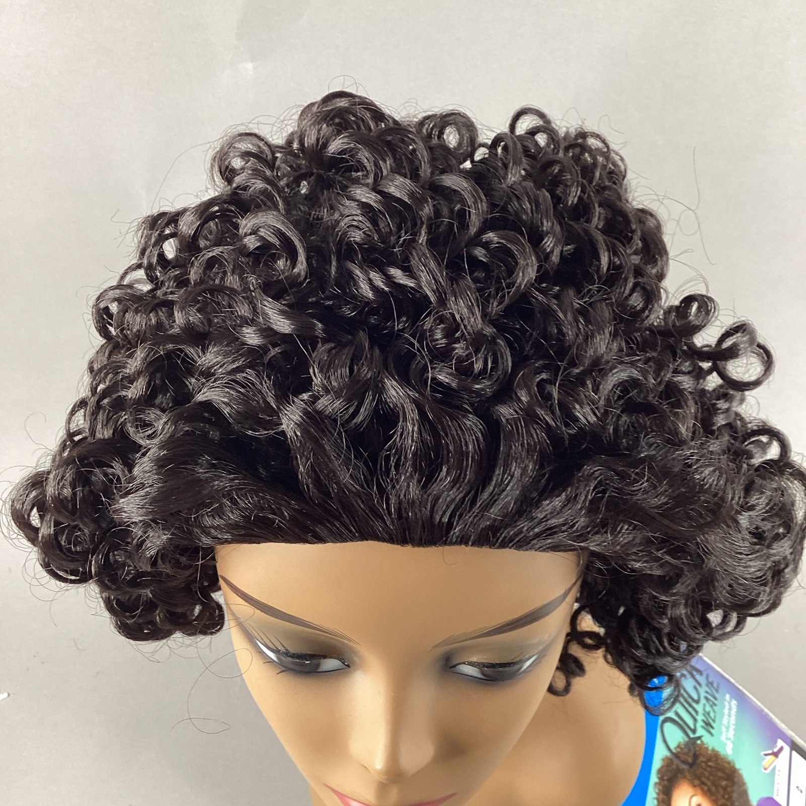 Doris Short Curly #2 Darkest Brown Synthetic Quick Weave Wig