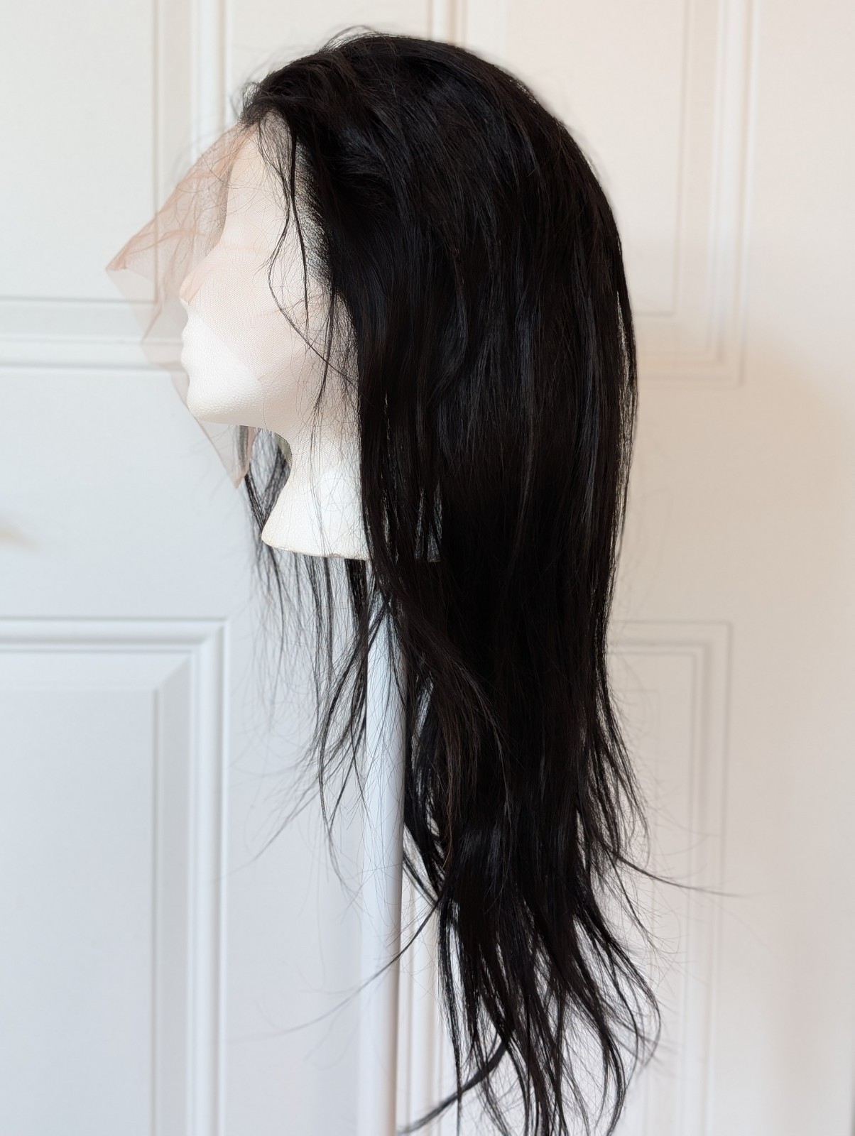 26” Straight Very Dark Brown/Black Wig Lace Front Adjustable Cap NWOT