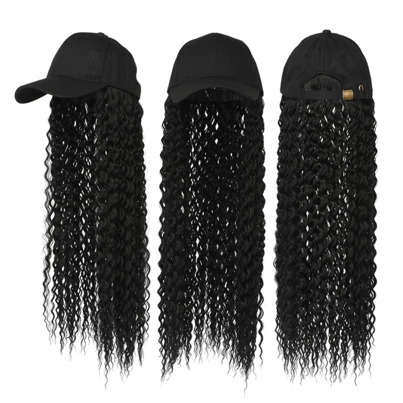 Dreadlock Synthetic Fiber Curly Wigs Cap Casual Quick Change Hair Extensions