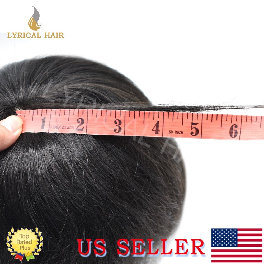 Lyrical Hair Mens Toupee French Lace Front Human Hair Bleach Natural Hairpiece