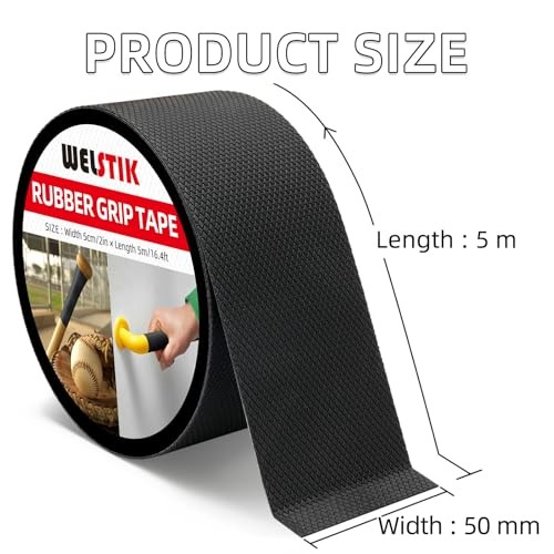 Rubber Grip Tape, Ultra Strong Waterproof Anti Slip Tape with 2inch*16.4ft