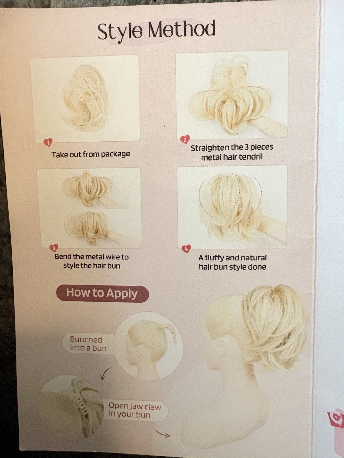 HOOJIH Messy Bun Hair Piece Claw Clip Straight 9in Short Ponytail Black