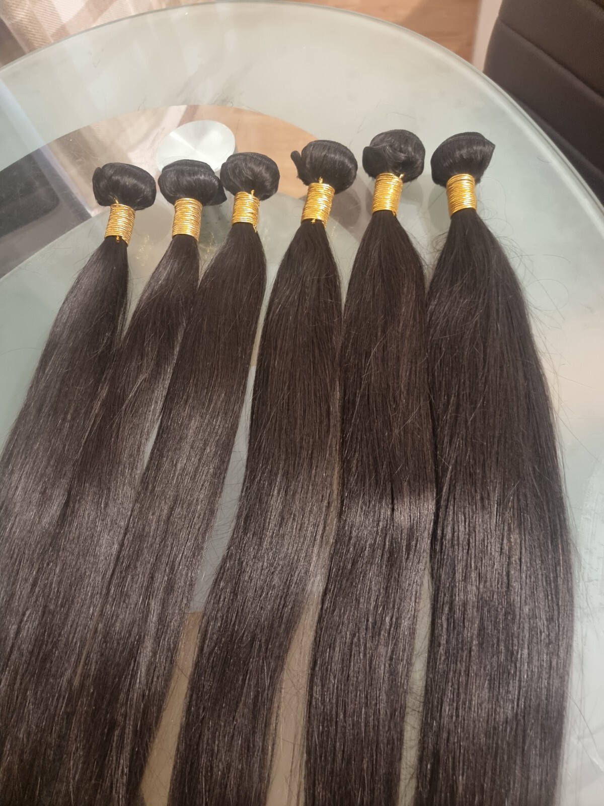 12AA MALAYSIAN RAW VIRGIN HUMAN HAIR 42+42+42+42+42+42 STRAIGHT 600g 6BUNDLLES