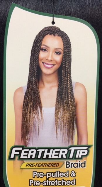 [6 Pack] Bobbi Boss Pre-Feather Tip Braiding Hair 100% Afrelle Kanekalon 3oz 54″