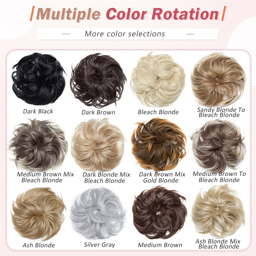 Hair Scrunchies 85g Real Large Hair Buns Hair Extension Thick As Human Ponytail
