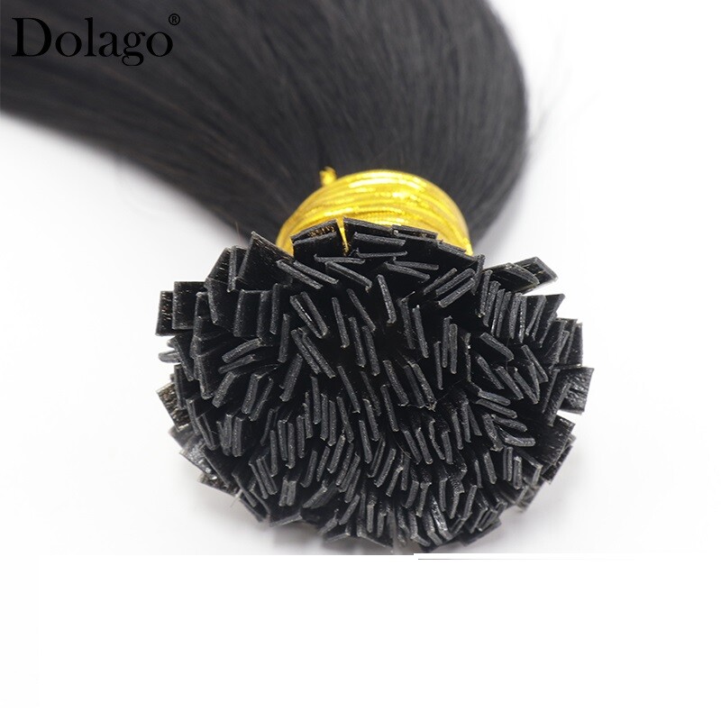 Light Yaki Flat Tip Human Hair Extension Keratin Fusion Yaki Straight K Tip Hair