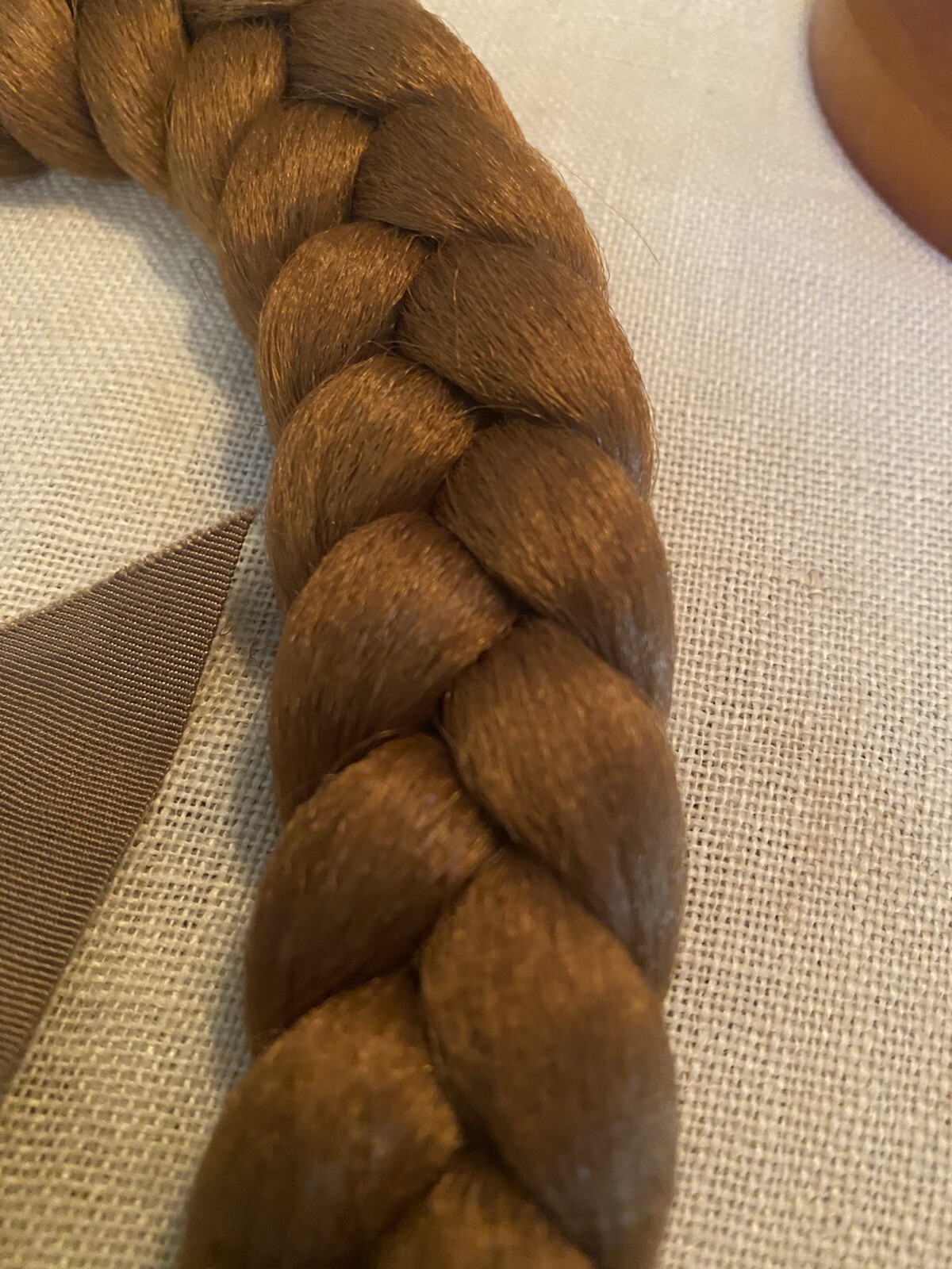 Antique/Vintage Hair Piece Ponytail 12” With Ribbon Ties Japan Headband Childs