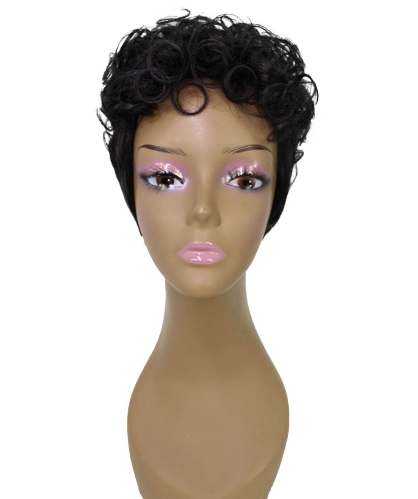 LUXLUXE Sydney Curly Layer 10 in Full Wig Full Cap, Heat Resistant Fiber BF-0003