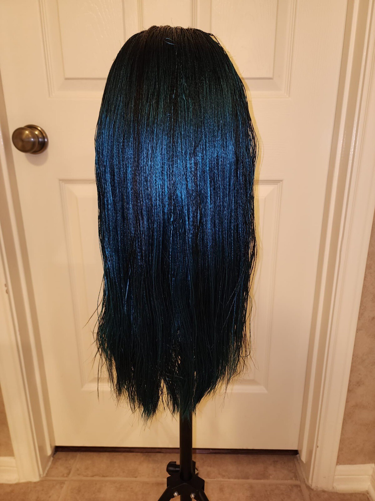 Long Afro Braided Wig Nano Micro Braids Wigs