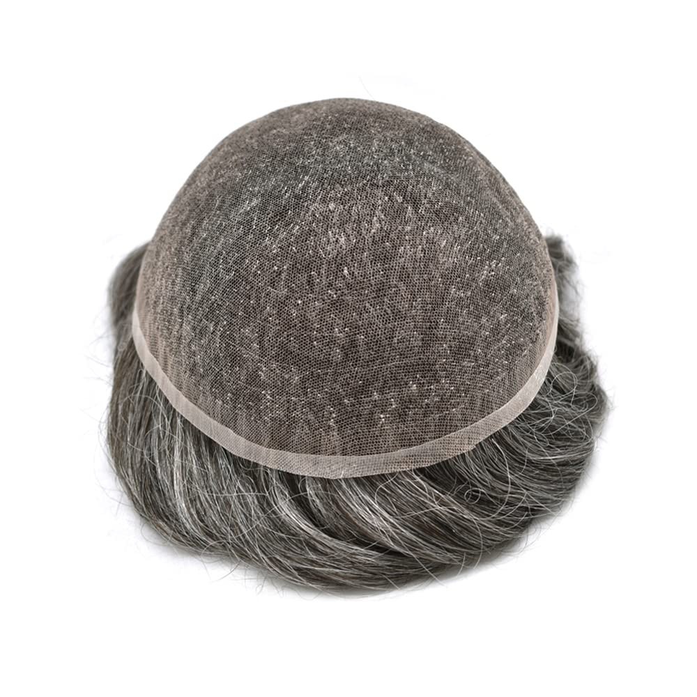 Swiss Lace Men Toupee HairpieceFull French Lace Hair Replacement System For Man