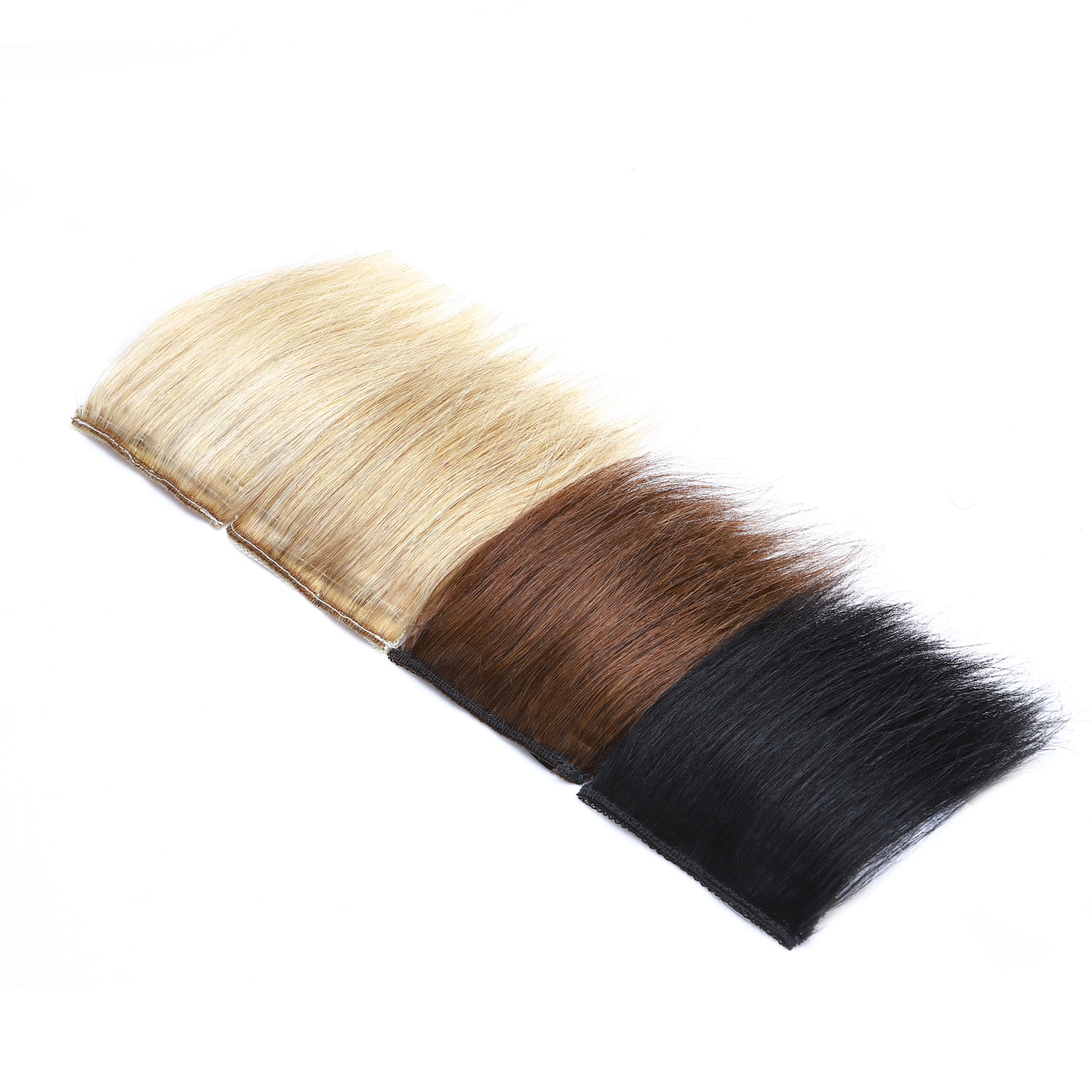Short Mini Hair Pad Clip In Top/Side Real Remy Human Hair Extensions One Piece X