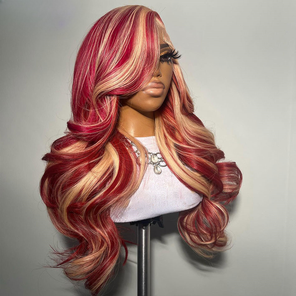 613 Blonde Highlight 13×6 Lace Frontal Human Hair Wigs 13×4 Wave Lace Front Wigs