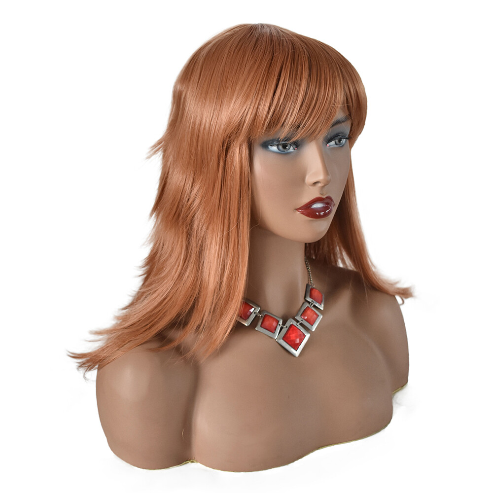 Layered Long Synthetic Hair Machine Made Wig for Women Premium Quality Natural