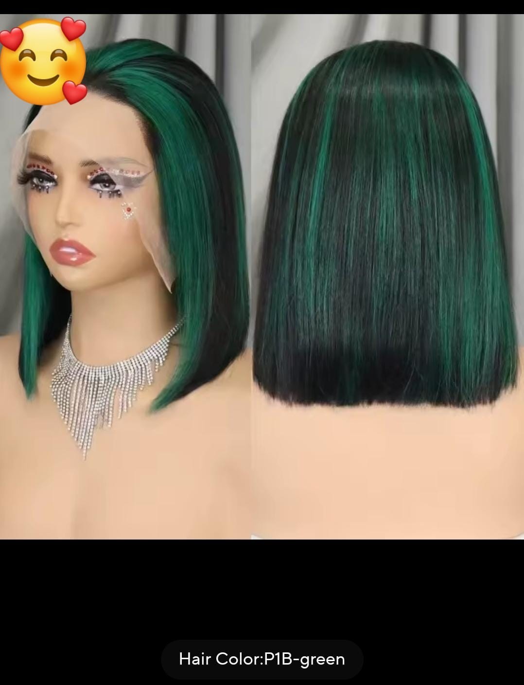 mishell 13×4 Lace Front Straight Bob Wig Multi Colors 10in for Women